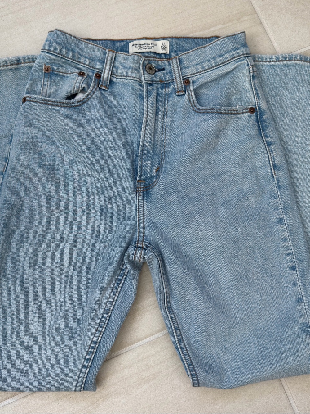 Abercrombie & Fitch Light Blue Ultra High Rise Jeans